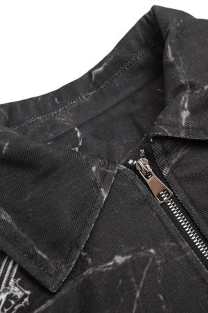 Concert Outfit Gem Printed Quilted Bomber Jacket