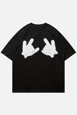 Concert Outfit Gloves Gestures Graphic Tee