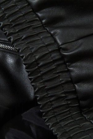 Concert Outfit Gothic Alphabet Patch Racing Collar Jacket