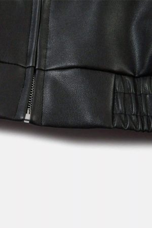 Concert Outfit Gothic Alphabet Patch Racing Collar Jacket