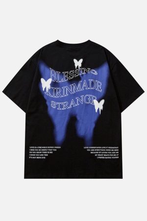 Concert Outfit Gradient Butterflies Graphic Tee