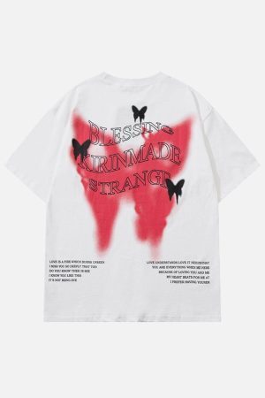 Concert Outfit Gradient Butterflies Graphic Tee