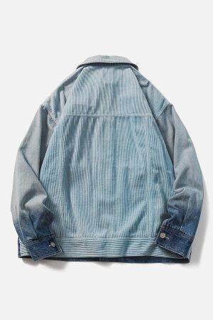 Concert Outfit Gradient Denim Jacket