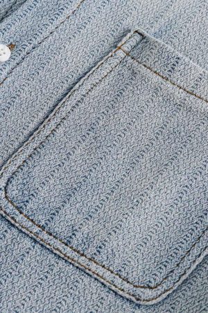 Concert Outfit Gradient Denim Short-Sleeve Shirt