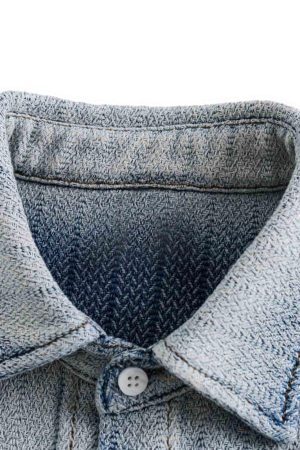 Concert Outfit Gradient Denim Short-Sleeve Shirt