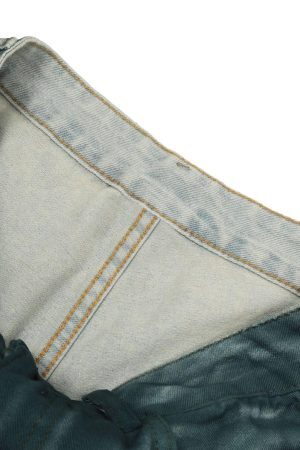 Concert Outfit Gradient Dip Dye Wash Multi-Pocket Cargo Jeans