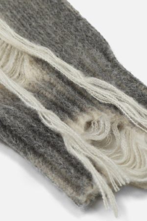 Concert Outfit Gradient Distressed Polo Sweater