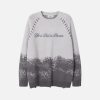 Concert Outfit Gradient Dyed Embroidered Sweater