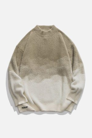 Concert Outfit Gradient Knit Sweater