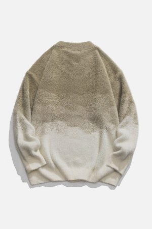 Concert Outfit Gradient Knit Sweater