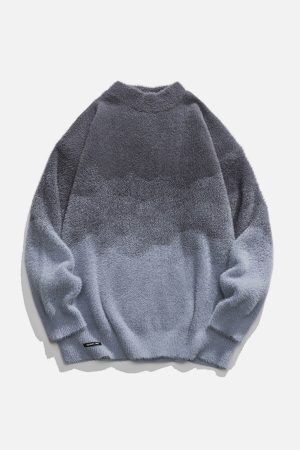 Concert Outfit Gradient Knit Sweater
