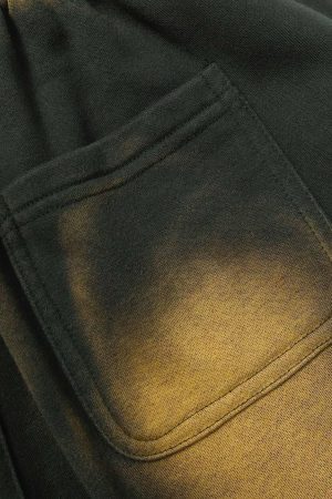 Concert Outfit Gradient Letter Print Drawstring Shorts