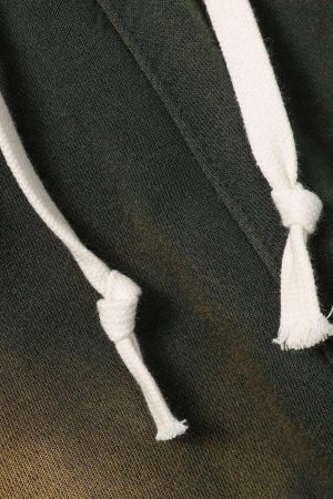 Concert Outfit Gradient Letter Print Drawstring Shorts