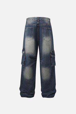 Concert Outfit Gradient Multi-Pocket Cargo Jeans