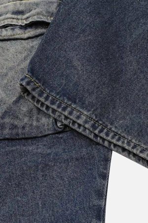 Concert Outfit Gradient Multi-Pocket Cargo Jeans