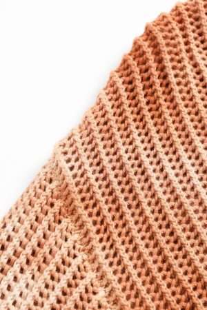 Concert Outfit Gradient Ombre Knit  Crew Neck Sweater