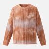 Concert Outfit Gradient Ombre Knit Crew Neck Sweater