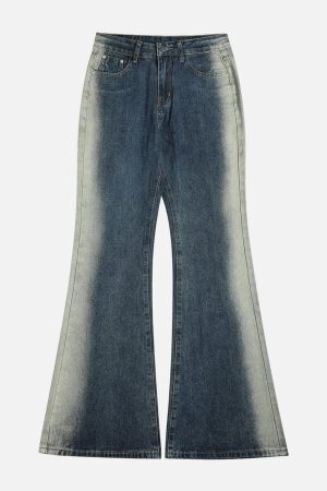 Concert Outfit Gradient Patchwork Jeans
