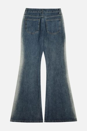 Concert Outfit Gradient Patchwork Jeans
