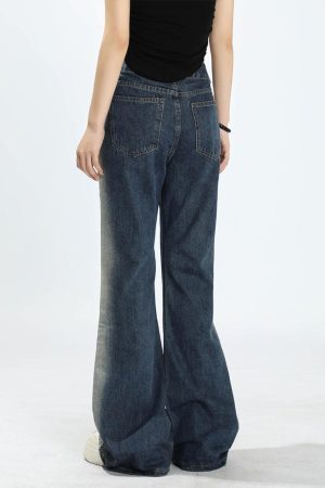 Concert Outfit Gradient Patchwork Jeans