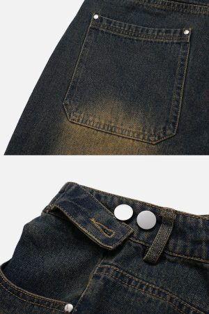 Concert Outfit Gradient Raw Edge Jeans