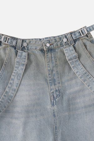 Concert Outfit Gradient Washed Loose Jeans