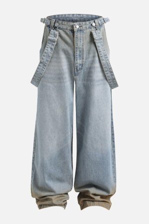 Concert Outfit Gradient Washed Loose Jeans