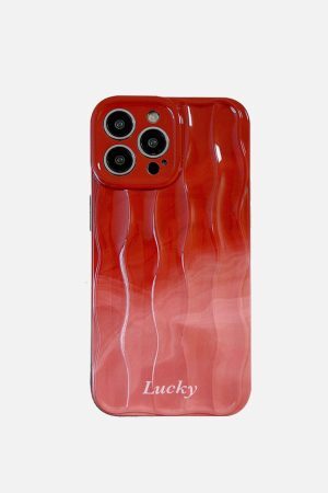 Concert Outfit Gradient Wavy Texture Mobile Phone Case