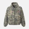 Concert Outfit Graffiti Camouflage Patchwork Hooded Jacket
