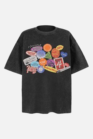 Concert Outfit Graffiti Crew Neck T-Shirt