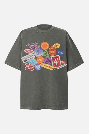 Concert Outfit Graffiti Crew Neck T-Shirt