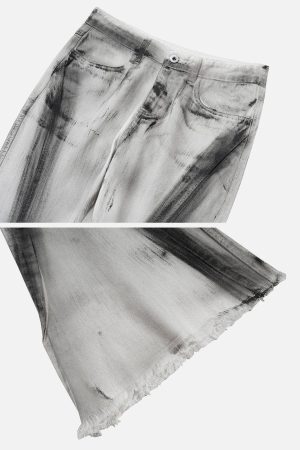 Concert Outfit Graffiti Deconstruction Jeans