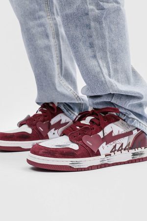 Concert Outfit Graffiti Distressed Heart Skate Shoes