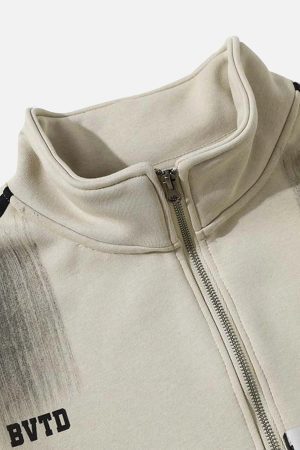 Concert Outfit Graffiti Dot Pattern Print Jacket