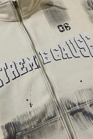 Concert Outfit Graffiti Dot Pattern Print Jacket