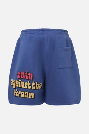 Concert Outfit Graffiti Drawstring Cotton Shorts