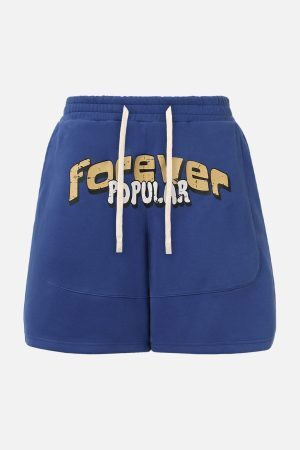 Concert Outfit Graffiti Drawstring Cotton Shorts