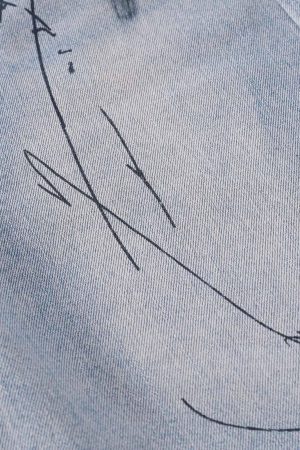 Concert Outfit Graffiti Letter Denim Shorts