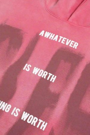 Concert Outfit Graffiti Letter Gradient Distressed Hip-Hop Hoodie