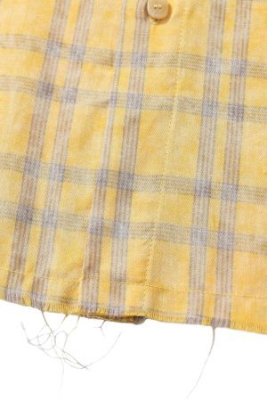 Concert Outfit Graffiti Letter Print Long Sleeve Plaid Polo Shirt