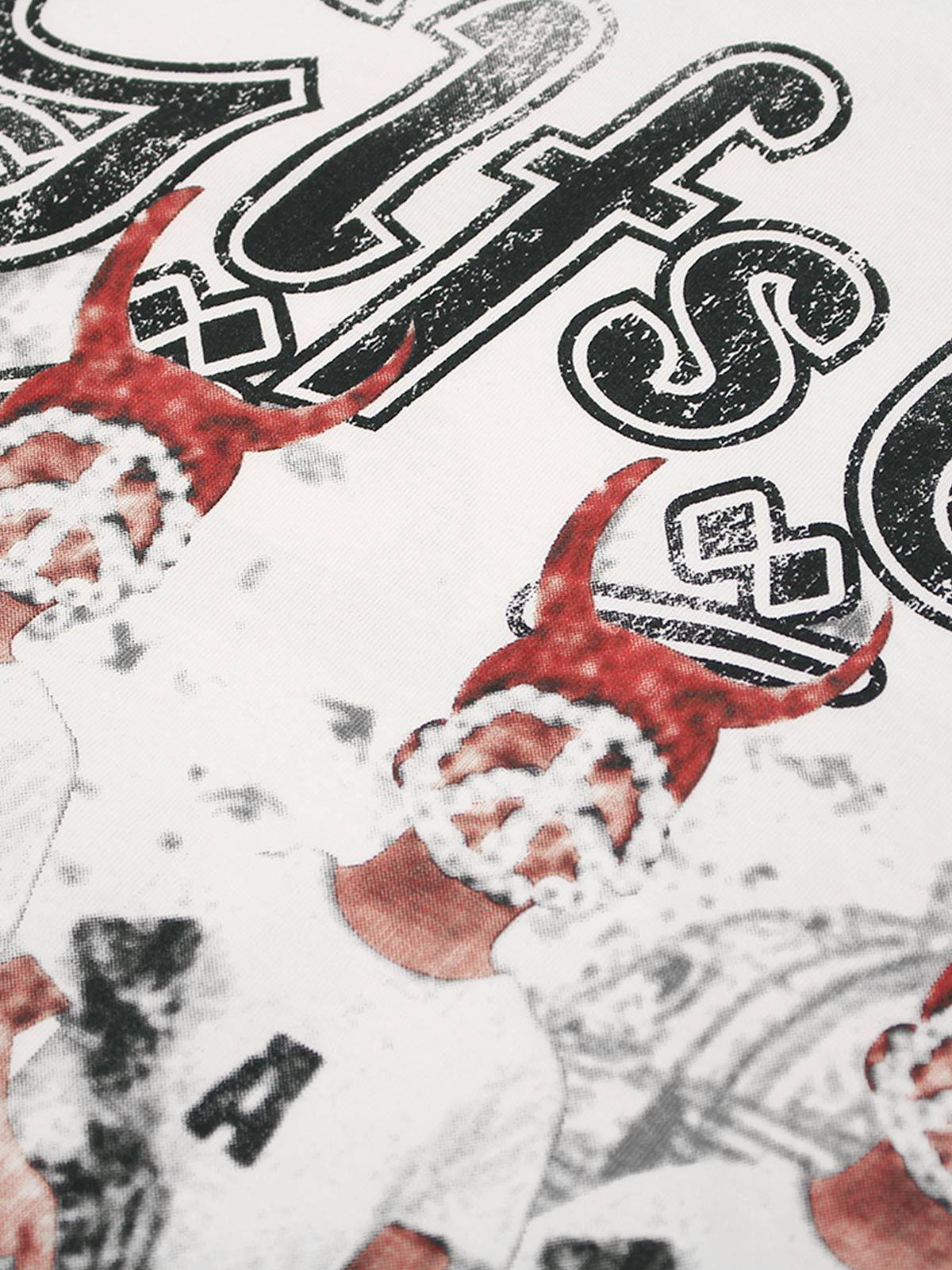 Concert Outfit Graffiti Letters Devil Design Graphic T-Shirt Concert Outfit Graffiti Letters Devil Design Graphic T-Shirt