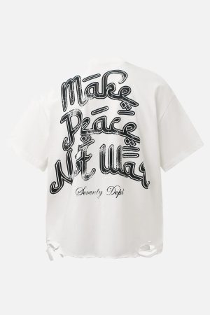 Concert Outfit Graffiti Letters Devil Design Graphic T-Shirt