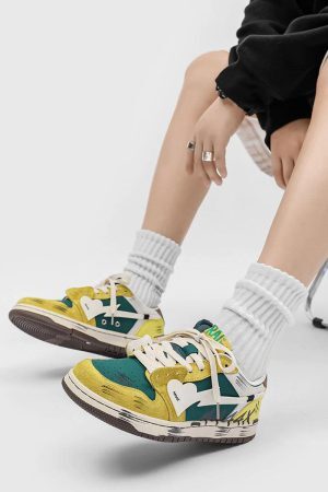 Concert Outfit Graffiti Skate Sports Casual Shoes