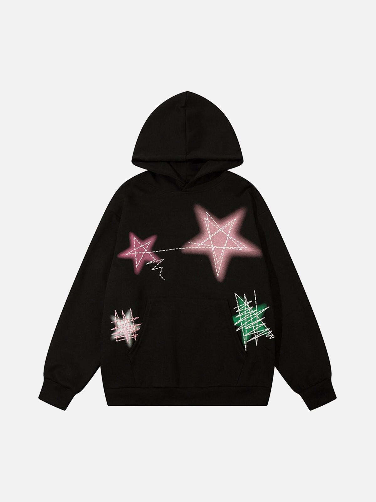 Concert Outfit Graffiti Star Hoodie Concert Outfit Graffiti Star Hoodie