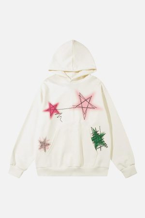 Concert Outfit Graffiti Star Hoodie
