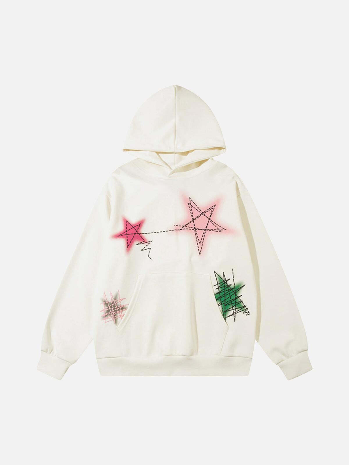 Concert Outfit Graffiti Star Hoodie Concert Outfit Graffiti Star Hoodie