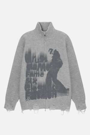 Concert Outfit Graffiti Vandalism Cardigan