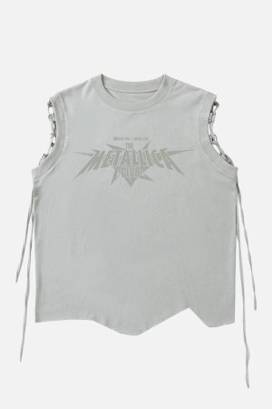 Concert Outfit Graphic Adjustable Straps Vest