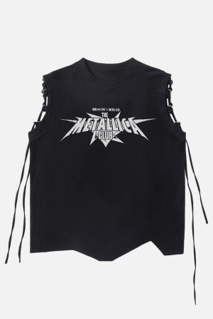 Concert Outfit Graphic Adjustable Straps Vest