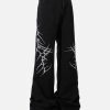 Concert Outfit Graphic Embroidered Straight Jeans